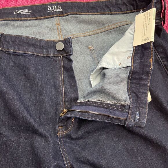 a.n.a Mid Rise Slim Bootcut Jeans Size 28W - Picture 7 of 13